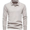 Long Sleeve Men's Casual Solid Color Top Lapel